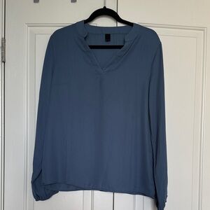 SHEIN Elegant Slate Blue Blouse